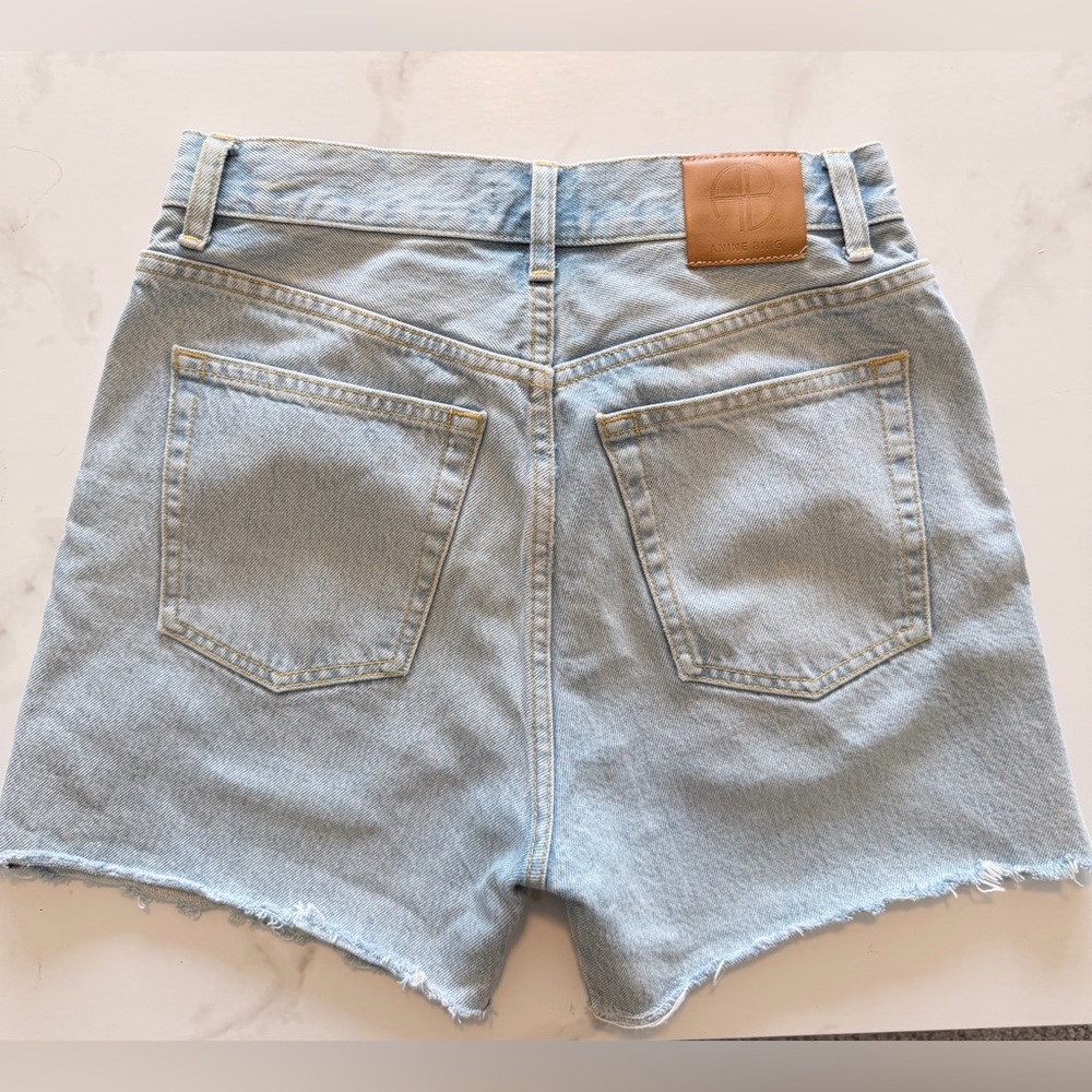 Anine Bing, 24, Light Blue Denim Women's Shorts.